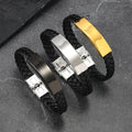 Brazalete y pulsera de cuero para hombres ND Luxury Jewelry
