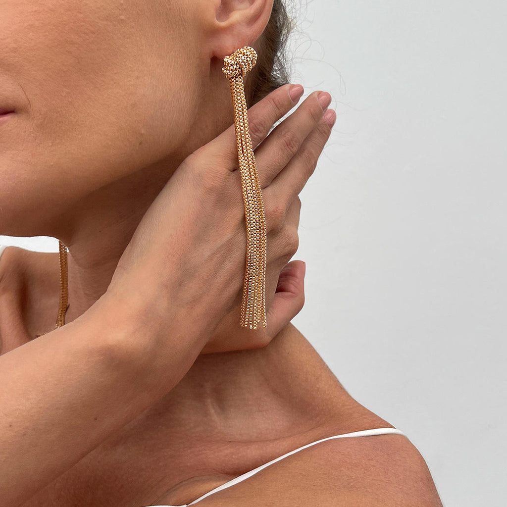 Luxury collares largos chapados en oro 18K design