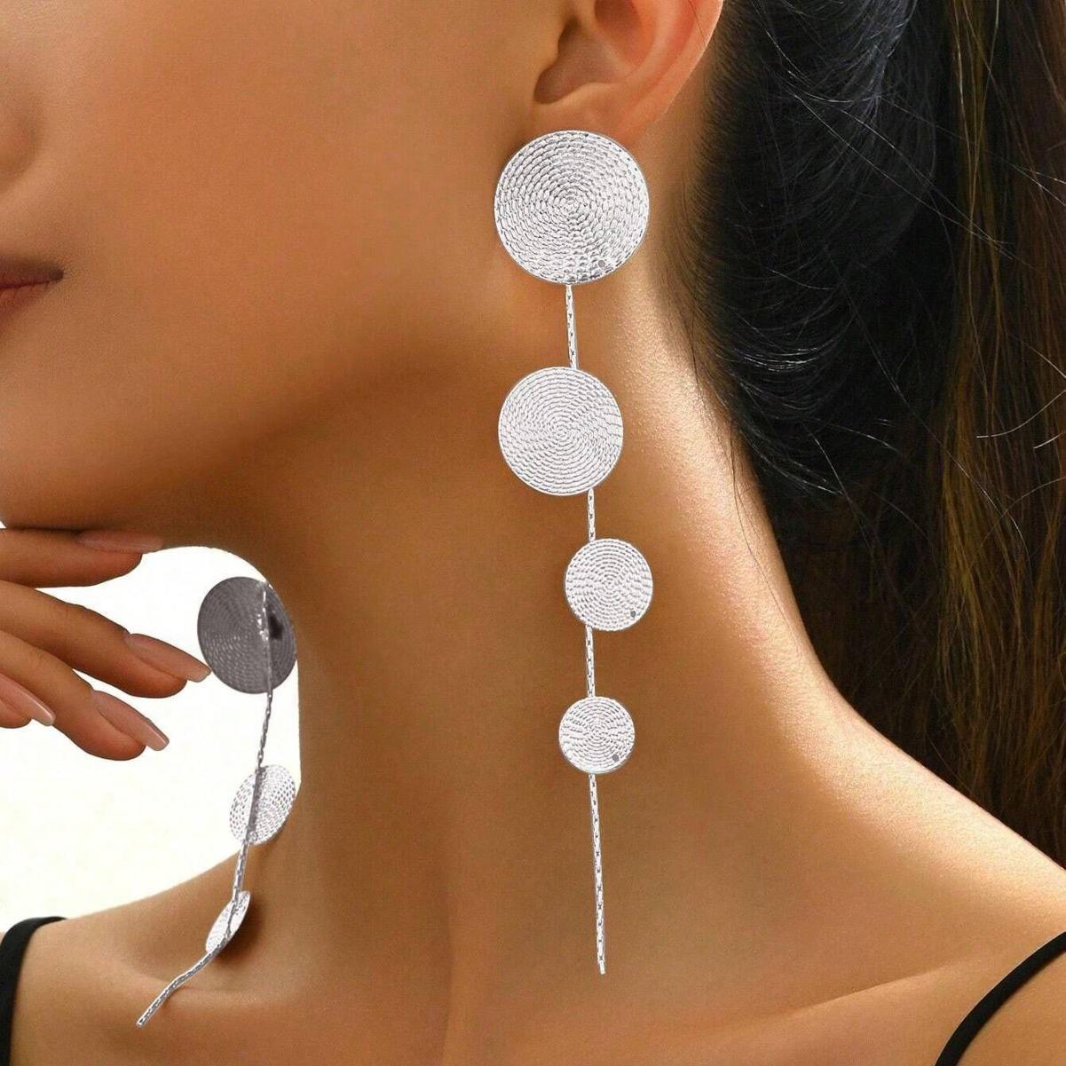 Elegant long 18K earrings ND Luxury Jewelry