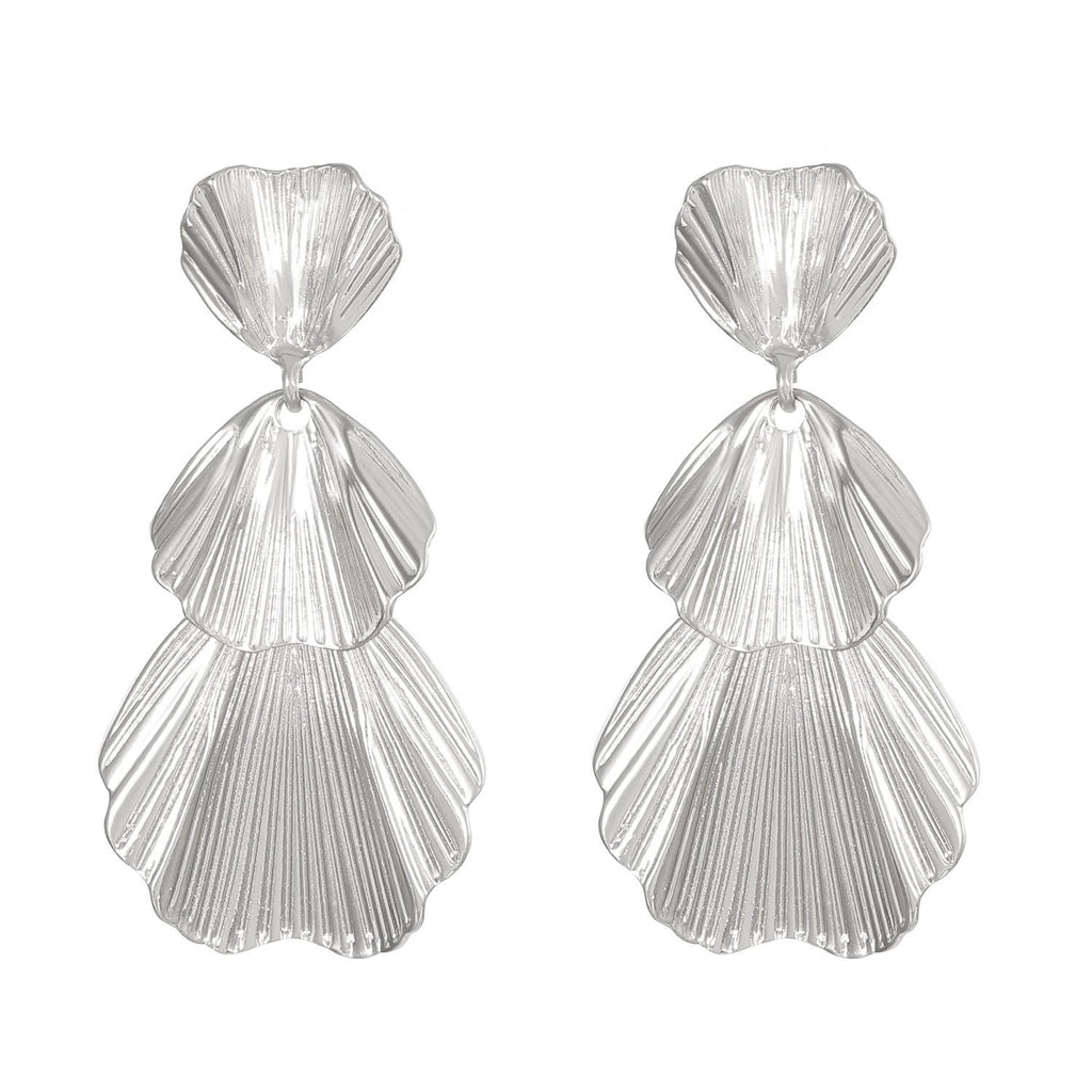 Elegant pendientes 18K gold earrings
