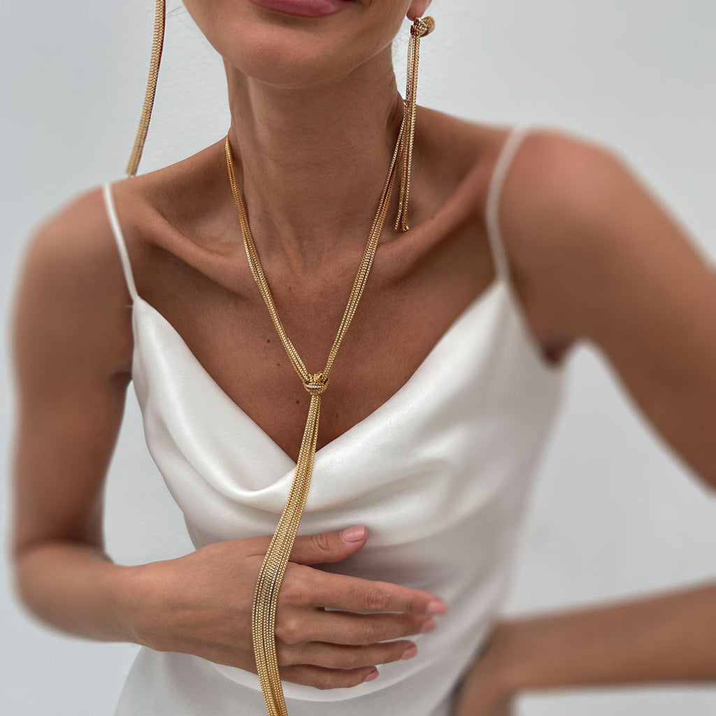 Collares largos chapados en oro 18K by ND Luxury Jewelry