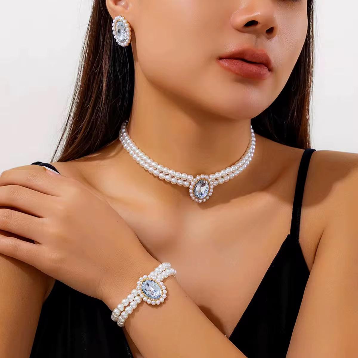 Elegant pearl jewelry set ND Luxury Jewelry